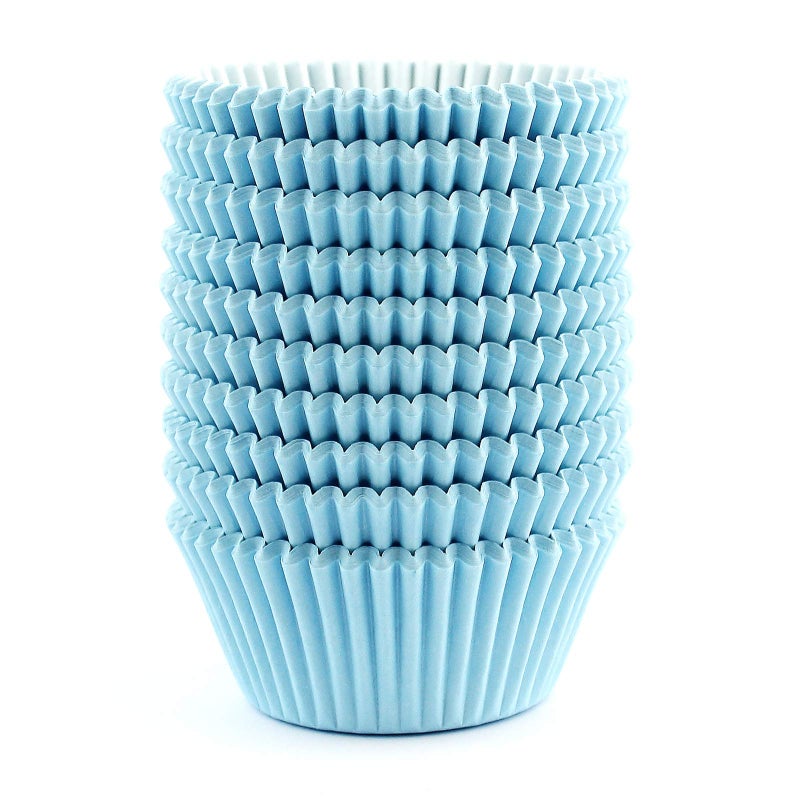 Eoonfirst Standard Size Baking Cups Valentine's Day Party Cupcake Liners 200 Pcs (Light Blue) - Image 1